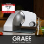 GRAEF Master M20 - Trancheuse électrique universelle, Made in Germany, lame tout acier Ø 170 mm pour les coupes les plus fines, 