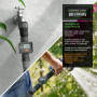 Brandson Compteur d'eau Digital, Minuterie d'arrosage Débitmètre d’Eau, Compteur d'eau Pratique pour Le Jardin IPX6, 4 Modes de 