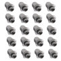 Lot de 20 écrous de roue pour jantes originales en aluminium M12 x 1,5 écrou plat SW21 compatible avec Toyota, Citoren, Fiat, Mi
