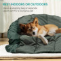 Navaris Sac de Couchage pour Chien - Lit 100 x 100 x 6 cm en Polyester Doux avec Sac de Rangement - Niche Tapis intérieur extéri