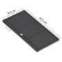 BBQ-Toro Plaque de cuisson en fonte | 42,5 x 20,5 cm | Plaque réversible, utilisation recto-verso | rectangulaire, universelle e