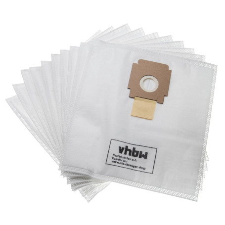 vhbw 10x Sacs remplacement pour Rowenta ZR002601 pour aspirateur - microfibre non tissée, 33cm x 31cm blanc