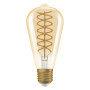 OSRAM Vintage 1906® Classic Edison FIL 60 LED lamp, E27, dimmable, Edison shape, gold, 8.8W, 806lm, 2400K, reduced warm white li