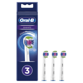 Oral-B 3D White - Lot de 3 têtes de rechange pour brosse à dents électrique avec technologie CleanMaximiser