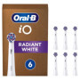 Oral-B iO Radiant White Brossettes Blanches De Rechange, Embouts Ronds S’Adaptant Aux Dents, Éliminent La Plaque Dentaire, Pour 