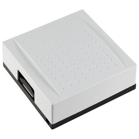 ChiliTec Carillon de porte double carillon mécanique à deux tons 8 V AC Fonctionnement à piles 9 V 75 dB 116 x 116 x 48 mm Blanc