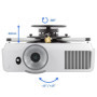 deleyCON Universel Projecteur de Plafond pour Projecteur Beamer +/-15° Inclinable - Pivotant à 360° - Jusqu'à 20Kg - Variable - 
