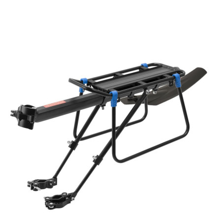 MidGard Porte-bagages de vélo en alliage d'aluminium avec réflecteur réglable pour vélos de 24 à 29 pouces, charge maximale 50 k