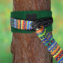 ALPIDEX Slackline Set 15 m + Protections pour Arbre et Protection cliquet, Convient aux Enfants, débutants et avancés