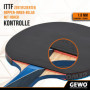 GEWO PS Blast Carbon Raquette de tennis de table professionnelle approuvée ITTF, raquette en carbone avec revêtement rapide GEWO