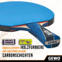 GEWO PS Blast Carbon Raquette de tennis de table professionnelle approuvée ITTF, raquette en carbone avec revêtement rapide GEWO