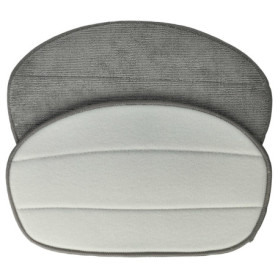 vhbw 2x Housses de rechange compatible avec Leifheit CleanTenso nettoyeur à vapeur, balai vapeur - microfibre, gris