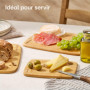 Praknu Planche à Découper en Bois - 3 Pièces de Planche Polyvalentes et Robustes en Bambou FSC® pour Légumes, Viande & Pain - Di