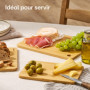 Praknu Planche à Découper en Bois - 3 Pièces de Planche Polyvalentes et Robustes en Bambou FSC® pour Légumes, Viande & Pain - Di