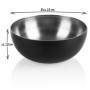com-four® Les bols mélangeurs 2x en acier inoxydable et revêtement extérieur noir peuvent être utilisés comme saladier, coupe à 