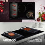 Arebos Table de cuisson à induction | 9800 W | 5 plans de cuisson avec 2 zones flexibles | avec Sensor Touch, minuterie, sécurit
