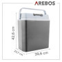 Arebos Glacière 20 litres | pour Refroidir et Garder au Chaud | Mini réfrigérateur | Glacière thermoélectrique | avec Mode ECO |