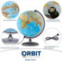 ORBIT GLOBES & MAPS - Globe lumineux - globe de 30cm avec pied stable, image de carte 2023 physique/politique avec lampe LED, im