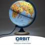 ORBIT Globes & Maps - Globe pour enfants - Globe de 25cm avec pied en bois, carte de France avec de nombreuses illustrations pou