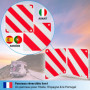 valonic Panneau de signalisation - 3en1 pour l'Italie, l'Espagne et le Portugal - 50x50cm, réfléchissant, pour camping-car, cara