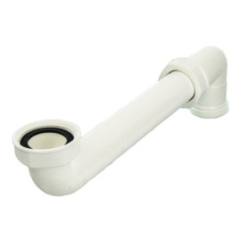 tecuro | 58501 Rallonge pour bonde d'évier de cuisine | 1 1/4" x 300 mm | Pour bonde d'évier de cuisine | Plastique | Blanc