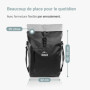 Borgen Sacoche de vélo pour porte-bagages, 25 l, 100 % étanche, poignée de transport et bandoulière, sacoches de vélo arrière, s