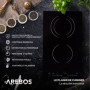Arebos table de cuisson vitrocéramique | 3000 W | 2 plaques de cuisson | 30cm | autarcique | avec Sensor Touch | sécurité enfant