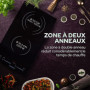 Arebos table de cuisson vitrocéramique | 3000 W | 2 plaques de cuisson | 30cm | autarcique | avec Sensor Touch | sécurité enfant