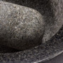 Supremery Mortier et pilon XXL en granit - Grand mortier en pierre - 16 cm - Pour épices, pesto et herbes - Pilon avec maillet -