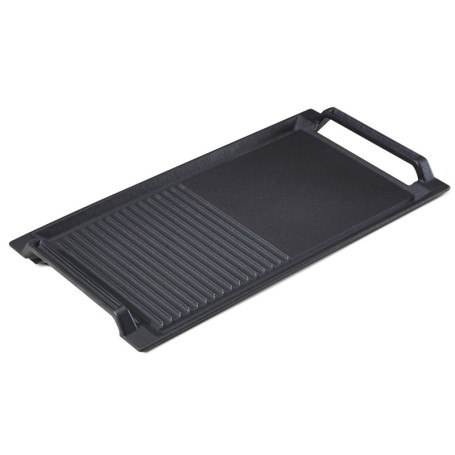 Arebos Plaque de cuisson pour induction, 43,6 x 22,9 cm, en fonte, pour induction, plaques de cuisson, four, barbecue, barbecue 
