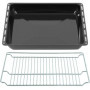 ICQN 465 x 370 x 60 mm - Lot de plaques de cuisson et grilles émaillées pour four et cuisinière - Compatible avec Bosch, Siemens