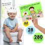 AVIDA ZEN Apprentissage de la Propreté - Routine Enfant pour Devenir Propre - Pot et Toilette Enfants - Calendrier d'Apprentissa