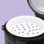 REISHUNGER Cuiseur à riz & cuiseur vapeur avec revêtement céramique, noir, 1,8L - jusqu'à 10 portions - Préparation rapide sans 
