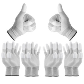 Minadax ESD Gants antistatiques Finger-TIP – 5 paires Taille XL/10 – Pour réparation, montage et nettoyage en électronique, méca