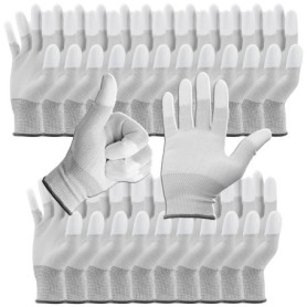 Minadax ESD Gants antistatiques Finger-TIP - 12 paires - Taille L/9 - Pour réparation, montage et nettoyage en électronique, méc