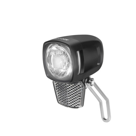 ADDVIEW Hammer M60 Lampe de vélo avec alternateur, phare 60 lux, lampe de vélo LED avec capteur de luminosité, feu de position, 