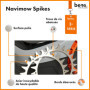 BEOS® INOX Crampons pour Segway Navimow i105E & i108E - Polis - Trous de vis fraisés - Ébavurés - 12x vis inox- Amélioration de 