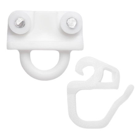 Glisseur pour Rideaux Compatible avec IKEA KVARTAL Galet et Crochet Patin Accroche Rideaux (24 Sets)