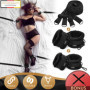 DaniChou Premium Menottes sex adulte lit, peluche extra & mousquetons exclusifs, attache lit sex adulte & BDSMS Set, fouet sex a