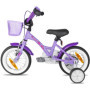 PROMETHEUS BICYCLES Velo Enfant 3 Ans - vélo Fille 12 Pouces a Roulette pour 3 a 5 Ans - Petite Princesse en Violet