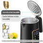 ForMe Bouilloire Electrique Inox 1,7L Contrôle de Température Réglable 40-100°C I LED Affichage de la Température I Fonction de 