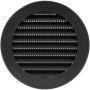 Vent Systems Lot de 2 grilles d'aération noires de 10,2 cm – Persienne ronde – Grille anti-insectes intégrée – Aérations de clim