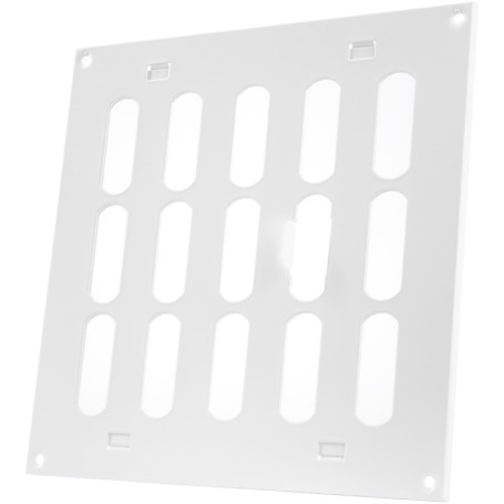 Vent Systems Grille d'aération en métal de 20,3 x 20,3 cm (dimensions extérieures) – Blanc – Grille d'aération réglable – Ouvert
