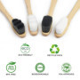Lot de 4 brosses à dents micro-nano en bambou doux avec 20 000 poils conçus pour les gencives sensibles des enfants et des adult