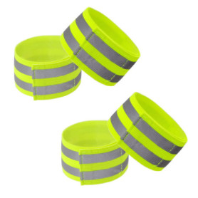 4 pièces bracelet de sécurité réfléchissant bande de bracelet, bracelet réfléchissant réglable et bande réfléchissante de sécuri