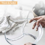 ChasBete Service Assiette Compartiment Adulte en Verre, Plateau Aperitif Design, Lot Assiette de Table - D 25 cm 2 Pièces
