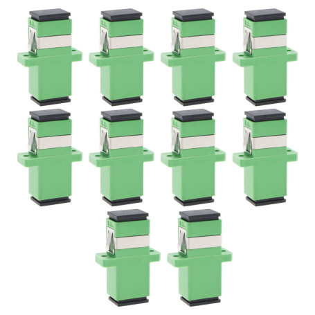 YINETTECH Lot de 10 adaptateurs SC monomode fibre optique SC femelle vers SC femelle APC Coupleur réseau Internet Connecteur Ext