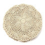 Lobamop Lot de 12 Sets de Table en Coton Vintage Ronds à la Main en Dentelle crochetée - Décoration de Table