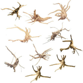 NISHZHU Mini Bois Flotté pour Aquarium Branches en Bois Naturel DéCorations D'Aquarium Tronc d'arbre Bois Flotté Assorti (10 Pac