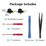 Mcbazel Kit de Réparation et Outils 6 en 1 pour Joystick 3D Hall de Manette de Jeu DIY, Remplacement pour Switch/Switch OLED/Lit